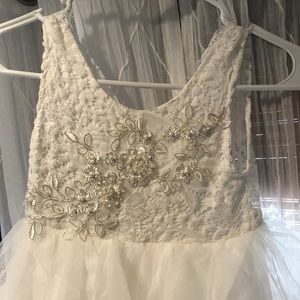 Baby Show Flower Girl Dress- White Size-5t